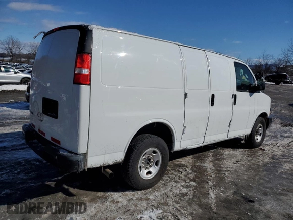 2019 Chevrolet Express Cargo Van with VIN 1GCWGAFG2K1305187, listed as a Copart auction lot 44961535 with 16,054 mi miles and Clean Title. Bid and sale history available at carsss.com. Image 3.