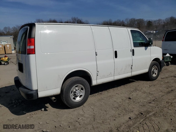 2019 Chevrolet Express Cargo Van with VIN 1GCWGAFP5K1174630, listed as a Copart auction lot 49260185 with 99,272 mi miles and Clean Title. Bid and sale history available at carsss.com. Image 3.