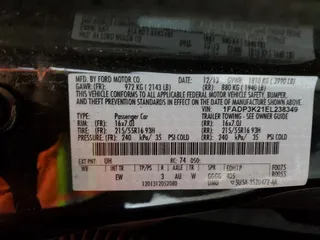 2014 Ford Focus SE with VIN 1FADP3K21EL238349, listed as a Copart auction lot 54228015 with 79,833 mi miles and Salvage Title. Bid and sale history available at carsss.com. Image 13.