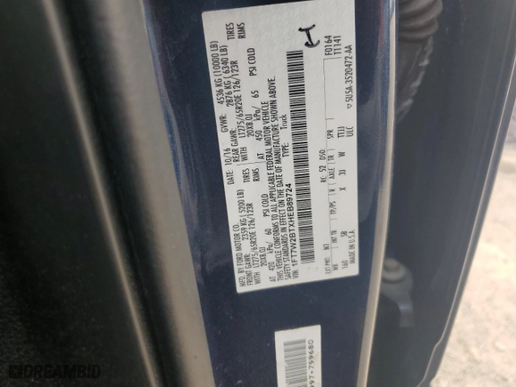 2017 Ford Super Duty F-250 SRW Lariat with VIN 1FT7W2BTXHEB89724, listed as a Copart auction lot 49272085 with 144,524 mi miles and Salvage Title. Bid and sale history available at carsss.com. Image 12.