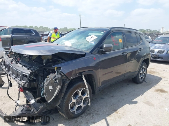2022 Jeep Compass Trailhawk with VIN 3C4NJDDBXNT157230, listed as a IAAI auction lot 42046292 with Not provided miles and . Bid and sale history available at DreamBid. Image 2.