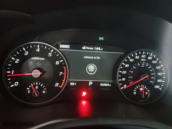 2020 Kia Stinger GT1 with VIN KNAE45LC0L6081092, listed as a Copart auction lot 88341415 with 50,404 mi miles and Clean Title. Bid and sale history available at carsss.com. Image 9.