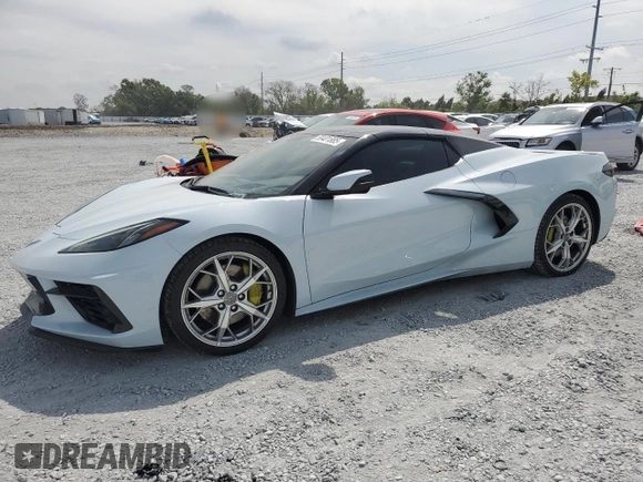 2023 Chevrolet Corvette 2LT with VIN 1G1YB3D49P5121496, listed as a Copart auction lot 50401885 with 10,743 mi miles and Clean Title. Bid and sale history available at carsss.com. Image 1.