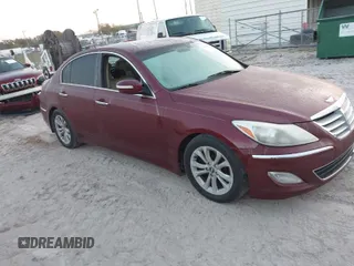 2012 Hyundai Genesis 3.8L with VIN KMHGC4DD1CU176705, listed as a IAAI auction lot 41686540 with 134,320 mi miles. Bid and sale history available at carsss.com. Image 1.