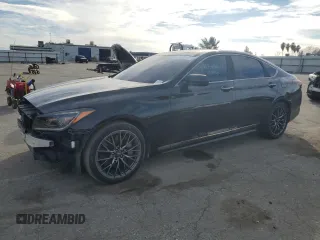 2018 Genesis G80 3.3T Sport with VIN KMHGN4JB2JU244889, listed as a Copart auction lot 43332405 with 65,081 mi miles and Salvage Title. Bid and sale history available at carsss.com. Image 1.