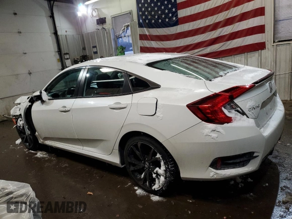 2021 Honda Civic Sedan Sport with VIN 19XFC2F86ME202459, listed as a Copart auction lot 43190005 with 39,205 mi miles and Salvage Title. Bid and sale history available at carsss.com. Image 2.