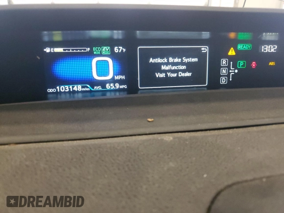 2018 Toyota Prius Plus with VIN JTDKARFP8J3075429, listed as a Copart auction lot 53779645 with 103,148 mi miles and Salvage Title. Bid and sale history available at DreamBid. Image 9.