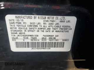 2015 Infiniti Q40 with VIN JN1CV6AR0FM651339, listed as a Copart auction lot 85115944 with 0 mi miles and Clean Title. Bid and sale history available at carsss.com. Image 13.