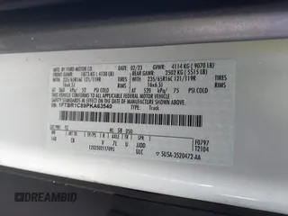 2023 Ford Transit Cargo with VIN 1FTBR1C89PKA63540, listed as a IAAI auction lot 41643089 with 65,898 mi miles. Bid and sale history available at carsss.com. Image 9.