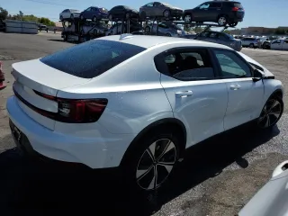 2023 Polestar 2 with VIN YSMEG3KA8PL161928, listed as a Copart auction lot 71888474 with 27,406 mi miles and Salvage Title. Bid and sale history available at carsss.com. Image 3.