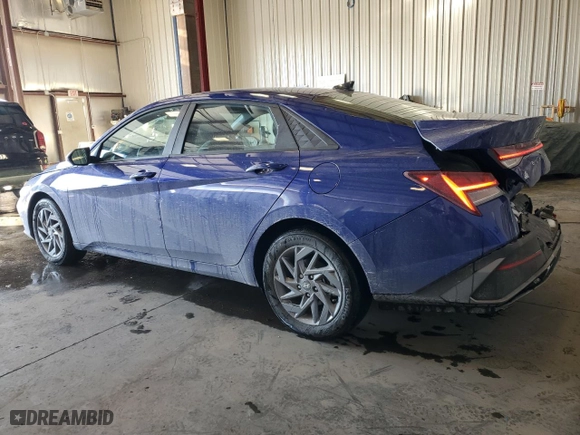 2024 Hyundai Elantra Hybrid Blue with VIN KMHLM4DJXRU109756, listed as a Copart auction lot 44984365 with 6,418 mi miles and Non Repairable. Bid and sale history available at carsss.com. Image 2.
