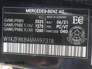 2021 Mercedes-Benz E 63 S AMG with VIN W1KZF8KB4MA997318, listed as a Copart auction lot 65971285 with 45,224 mi miles and Non repairable. Bid and sale history available at DreamBid. Image 14.