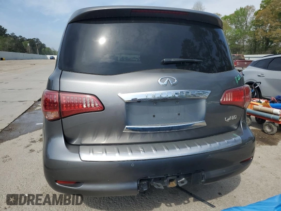 2016 Infiniti QX80 with VIN JN8AZ2NE8G9125817, listed as a Copart auction lot 50489715 with 114,369 mi miles and Salvage Title. Bid and sale history available at carsss.com. Image 6.