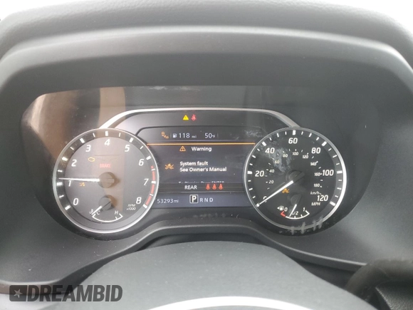 2021 Nissan Titan SV with VIN 1N6AA1EE2MN507967, listed as a Copart auction lot 45288265 with 53,293 mi miles and Salvage title. Bid and sale history available at DreamBid. Image 9.