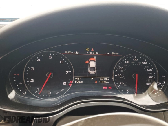 2014 Audi A7 Prestige with VIN WAU2GAFC2EN139596, listed as a Copart auction lot 51679715 with 115,355 mi miles and Salvage title. Bid and sale history available at DreamBid. Image 9.