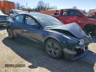 2023 Tesla Model 3 with VIN 5YJ3E1EA7PF696177, listed as a Copart auction lot 47939205 with 32,578 mi miles and Salvage Title. Bid and sale history available at carsss.com. Image 4.