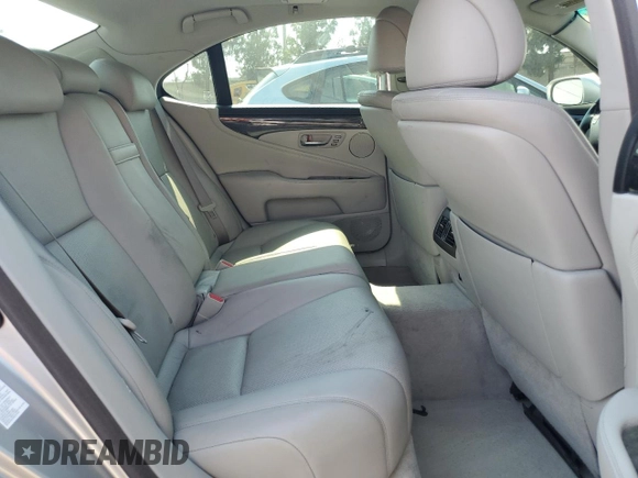 2008 Lexus LS 460 with VIN JTHBL46FX85082710, listed as a Copart auction lot 64857025 with 124,531 mi miles and Salvage title. Bid and sale history available at DreamBid. Image 10.
