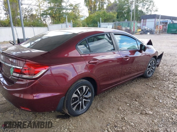 2014 Honda Civic EX with VIN 19XFB2F83EE274241, listed as a IAAI auction lot 40603667 with 110,067 mi miles. Bid and sale history available at carsss.com. Image 4.