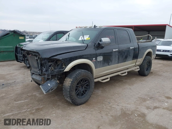2013 Ram 2500 Longhorn with VIN 3C6UR5PL8DG535266, listed as a IAAI auction lot 41656359 with 202,487 mi miles and . Bid and sale history available at DreamBid. Image 2.
