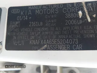 2014 Kia Forte LX with VIN KNAFX4A65E5204073, listed as a IAAI auction lot 42155914 with 167,079 mi miles and . Bid and sale history available at carsss.com. Image 9.