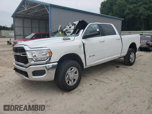 2021 Ram 3500 Big Horn with VIN 3C63R3DL2MG686897, listed as a Copart auction lot 63773664 with 0 mi miles and Salvage Title. Bid and sale history available at carsss.com. Image 1.
