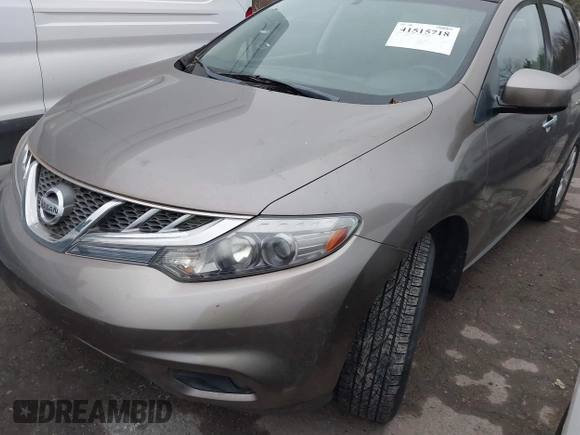 2011 Nissan Murano SL with VIN JN8AZ1MU6BW056073, listed as a IAAI auction lot 41515718 with 141,701 mi miles and . Bid and sale history available at DreamBid. Image 2.