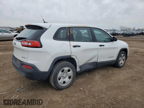 2016 Jeep Cherokee Sport with VIN 1C4PJLAB9GW230320, listed as a Copart auction lot 51878395 with 110,357 mi miles and Salvage Title. Bid and sale history available at DreamBid. Image 3.