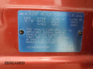 2008 Suzuki SX4 Regional Edition z VIN JS2YA413585102589, wystawiony jako Copart lot #59895125 z przebiegiem 144 077 mil mil oraz Czysty tytuł • Clean title. Historia ofert i sprzedaży dostępna na DreamBid. Obrazek 12.