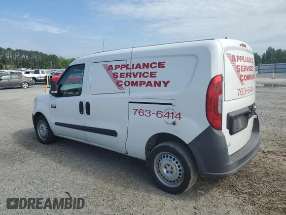 2015 Ram ProMaster City Cargo Tradesman with VIN ZFBERFAT4F6A92961, listed as a Copart auction lot 56981115 with 137,740 mi miles and Clean Title. Bid and sale history available at DreamBid. Image 2.