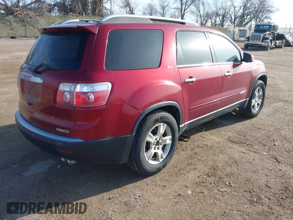 2008 GMC Acadia SLT2 with VIN 1GKEV33728J281407, listed as a IAAI auction lot 41902837 with 212,076 mi miles and . Bid and sale history available at DreamBid. Image 4.