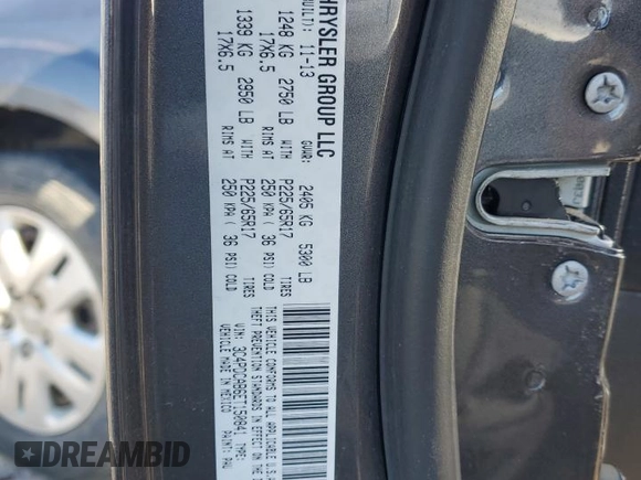 2014 Dodge Journey American Value with VIN 3C4PDCAB6ET150841, listed as a Copart auction lot 47598945 with 134,186 mi miles and Non Repairable. Bid and sale history available at DreamBid. Image 14.