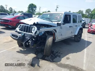 2024 Jeep Wrangler Sahara with VIN 1C4RJXP60RW292136, listed as a IAAI auction lot 42280063 with 26,701 mi miles and . Bid and sale history available at DreamBid. Image 19.