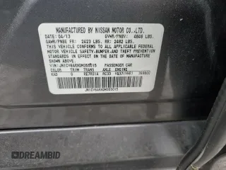 2013 Infiniti G37 x with VIN JN1CV6ARXDM355015, listed as a Copart auction lot 45601585 with Not Provided miles and Salvage Title. Bid and sale history available at carsss.com. Image 12.