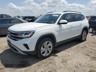 2021 Volkswagen Atlas SE with VIN 1V2JR2CAXMC595145, listed as a Copart auction lot 56428185 with 26,913 mi miles and Salvage title. Bid and sale history available at DreamBid. Image 1.
