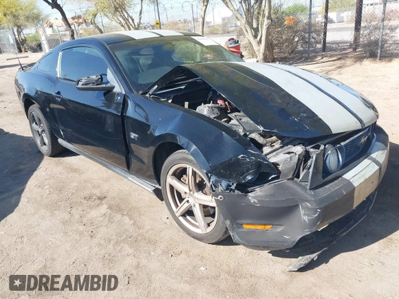 2010 Ford Mustang GT with VIN 1ZVBP8CH4A5151929, listed as a IAAI auction lot 42004668 with 219,043 mi miles. Bid and sale history available at carsss.com. Image 1.