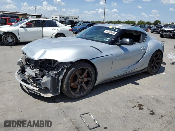 2020 Toyota GR Supra 3.0 with VIN WZ1DB4C0XLW027854, listed as a Copart auction lot 67785904 with 0 mi miles and Salvage Title. Bid and sale history available at carsss.com. Image 1.