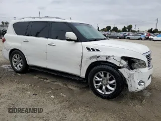2011 Infiniti QX56 7-passenger with VIN JN8AZ2NF1B9500206, listed as a Copart auction lot 54245325 with 189,438 mi miles and Salvage Title. Bid and sale history available at carsss.com. Image 4.