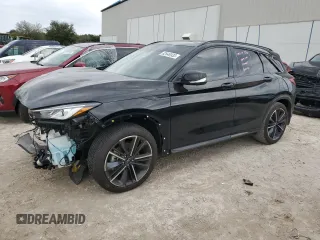 2023 Infiniti QX50 Sport with VIN 3PCAJ5FA0PF112419, listed as a Copart auction lot 82646933 with 14,480 mi miles and . Bid and sale history available at DreamBid. Image 1.