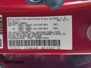 2018 Toyota Tacoma SR with VIN 3TMCZ5AN2JM134145, listed as a IAAI auction lot 41124645 with 61,302 mi miles. Bid and sale history available at carsss.com. Image 9.