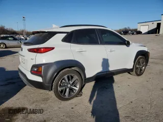 2021 Hyundai Kona Limited with VIN KM8K33A51MU600192, listed as a Copart auction lot 86171894 with 47,116 mi miles and Salvage Title. Bid and sale history available at carsss.com. Image 3.