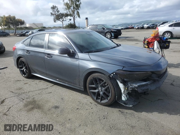 2022 Honda Civic Sedan Sport with VIN 2HGFE2F51NH583029, listed as a Copart auction lot 49650425 with 64,402 mi miles and Salvage Title. Bid and sale history available at carsss.com. Image 4.