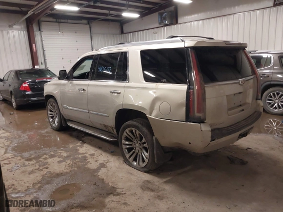 2017 Cadillac Escalade Premium Luxury with VIN 1GYS4CKJ9HR390988, listed as a IAAI auction lot 41626132 with 166,185 mi miles. Bid and sale history available at carsss.com. Image 3.