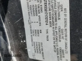 2007 GMC Sierra Denali z VIN 2GTEK638171707014, wystawiony jako Copart lot #42591155 z przebiegiem 263 123 mil mil oraz Szkoda całkowita • Salvage title. Historia ofert i sprzedaży dostępna na DreamBid. Obrazek 12.