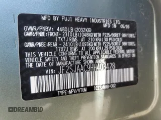 2017 Subaru Forester z VIN JF2SJAAC9HH403428, wystawiony jako Copart lot #62950194 z przebiegiem 109 163 mil mil oraz Szkoda całkowita • Salvage title. Historia ofert i sprzedaży dostępna na DreamBid. Obrazek 12.