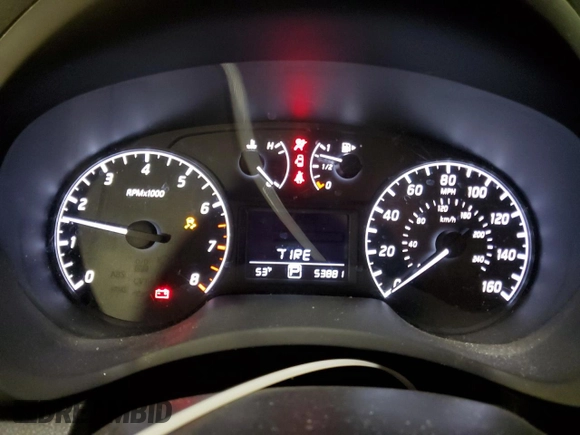 2017 Nissan Sentra S with VIN 3N1AB7AP9HY279584, listed as a Copart auction lot 47652215 with 53,881 mi miles and Salvage Title. Bid and sale history available at carsss.com. Image 9.