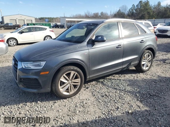 2018 Audi Q3 Premium with VIN WA1BCCFS1JR000879, listed as a Copart auction lot 47221015 with 18,464 mi miles and Salvage title. Bid and sale history available at DreamBid. Image 1.