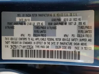 2017 Mazda 3 Touring with VIN 3MZBN1V71HM100524, listed as a Copart auction lot 61054585 with 100,917 mi miles and Clean title. Bid and sale history available at DreamBid. Image 12.