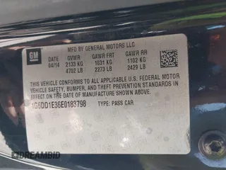 2014 Cadillac CTS Premium with VIN 1G6DD1E36E0183798, listed as a IAAI auction lot 42478752 with 179,061 mi miles and . Bid and sale history available at DreamBid. Image 9.