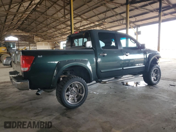 2006 Nissan Titan SE with VIN 1N6AA07B86N543212, listed as a Copart auction lot 45380035 with 186,431 mi miles and Salvage title. Bid and sale history available at DreamBid. Image 3.