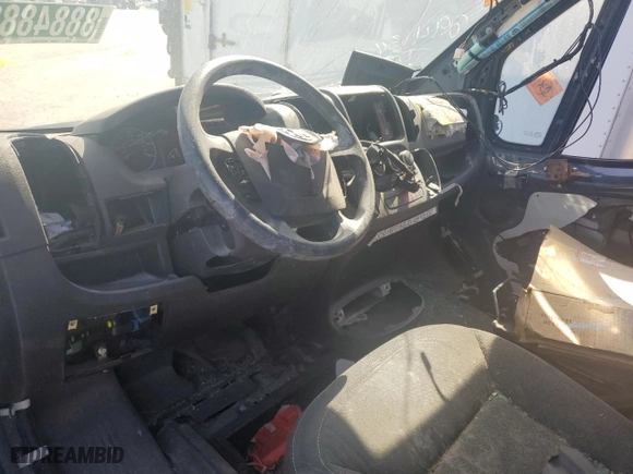 2021 Ram ProMaster Cargo Van with VIN 3C6FRVJG8ME500856, listed as a Copart auction lot 88848835 with 0 mi miles and Clean Title. Bid and sale history available at carsss.com. Image 8.